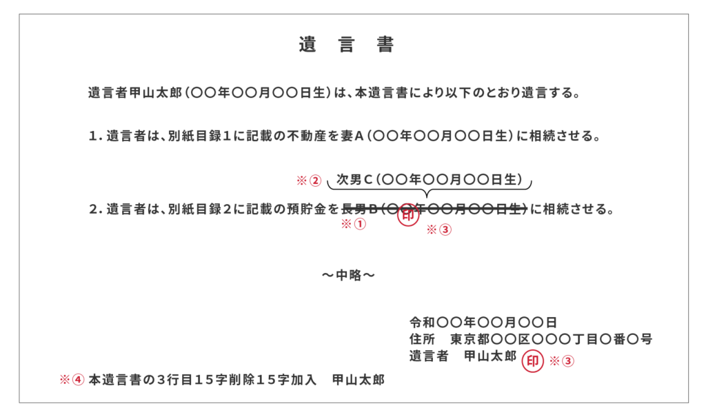 文書を訂正する⽅法